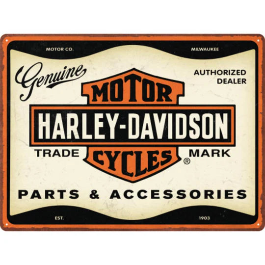 Harley-Davidson® Parts & Accessories 30x40 Tin Sign