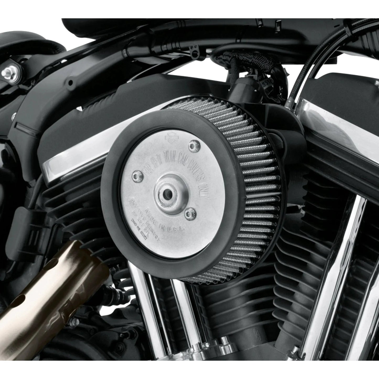 Harley-Davidson® Screamin' Eagle Round High-Flow Air Cleaner - Sportster - Black