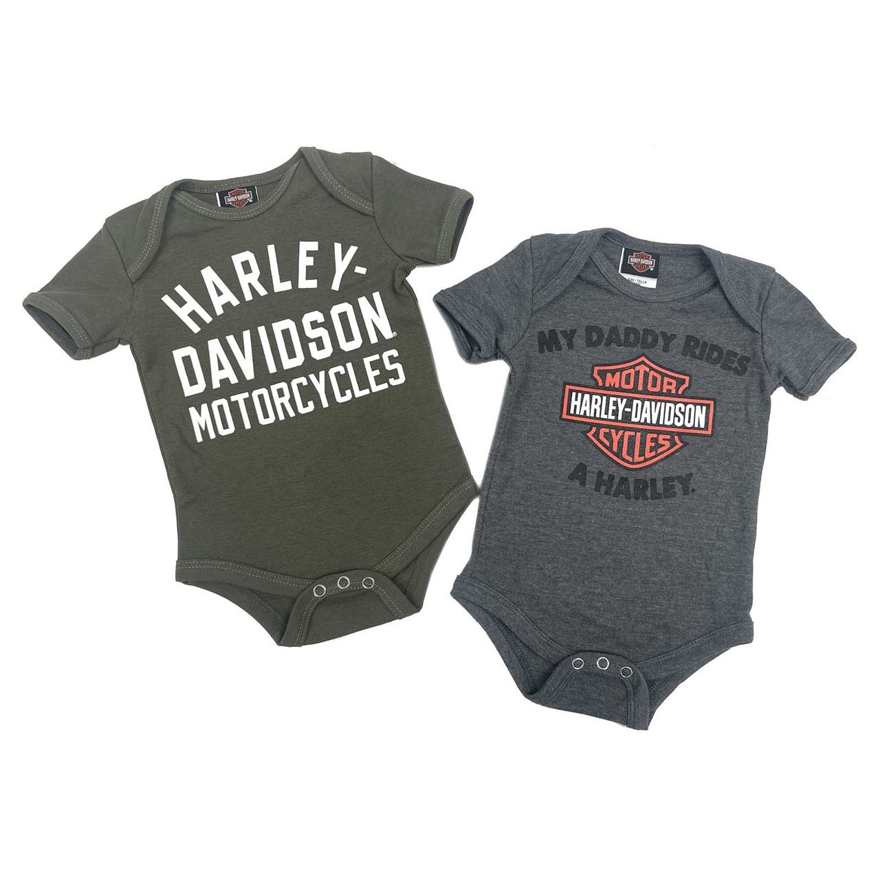 Harley-Davidson® Baby Boys' Bar & Shield My Daddy Rides a Harley Creeper Set