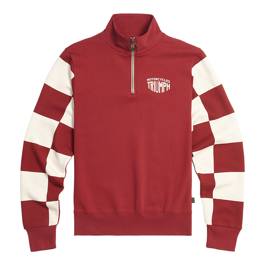 Triumph Prewitt Zip Sweatshirt - Red/Bone