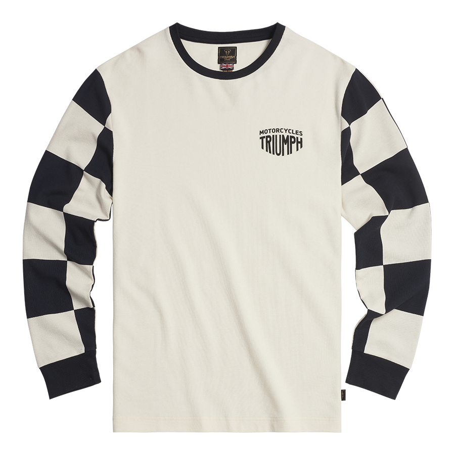 Triumph Harker Long Sleeve T-Shirt - Bone/Black
