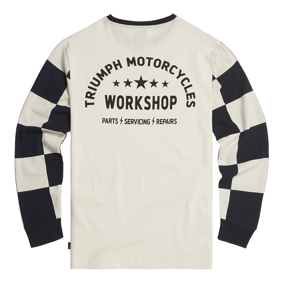 Triumph Harker Long Sleeve T-Shirt - Bone/Black