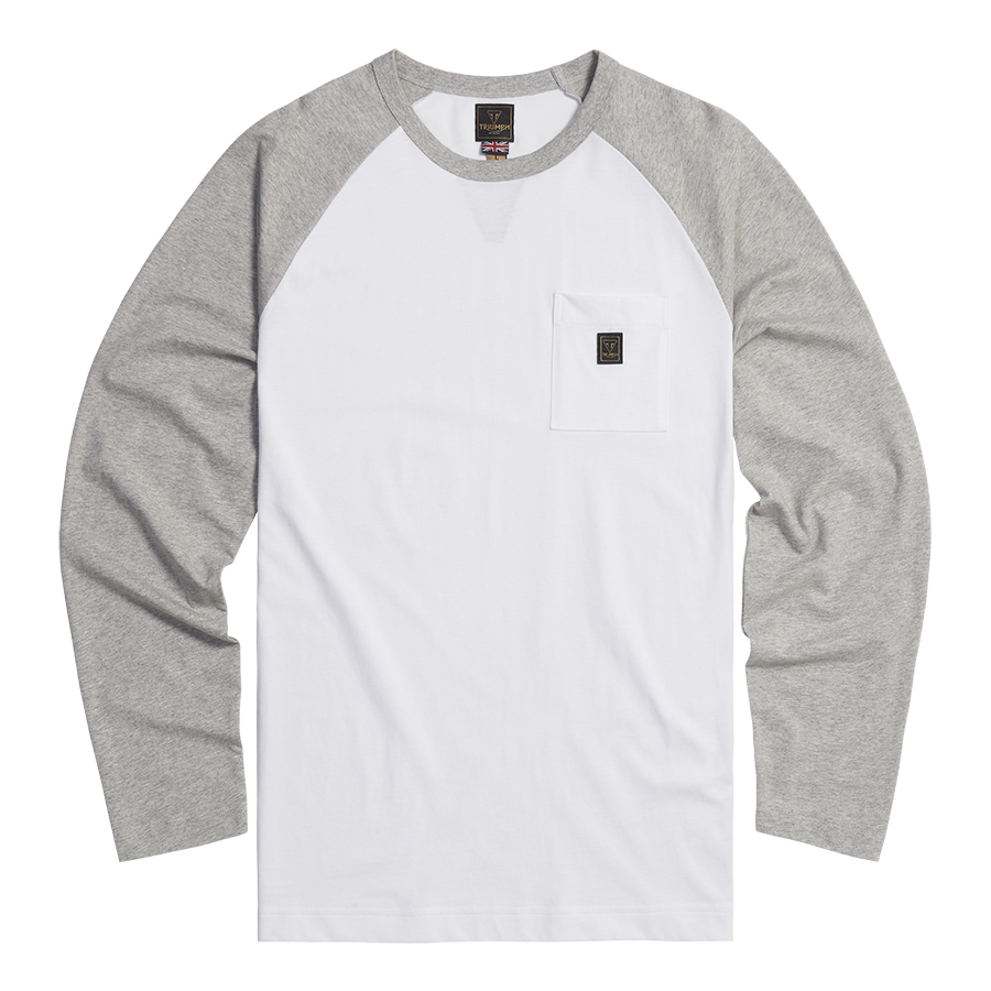 Triumph Blackwell Long Sleeve T-Shirt - White/Grey
