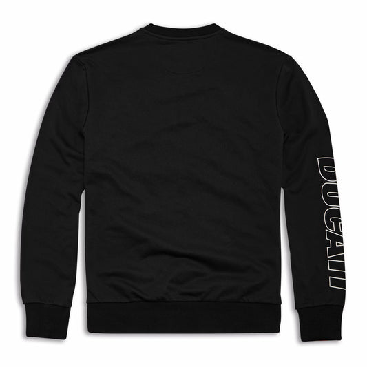 Ducati Logo Round-Neck Black Men's Sweatshirt