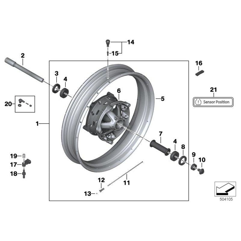 BMW Motorrad R1200GS/R1250GS Front Wheel