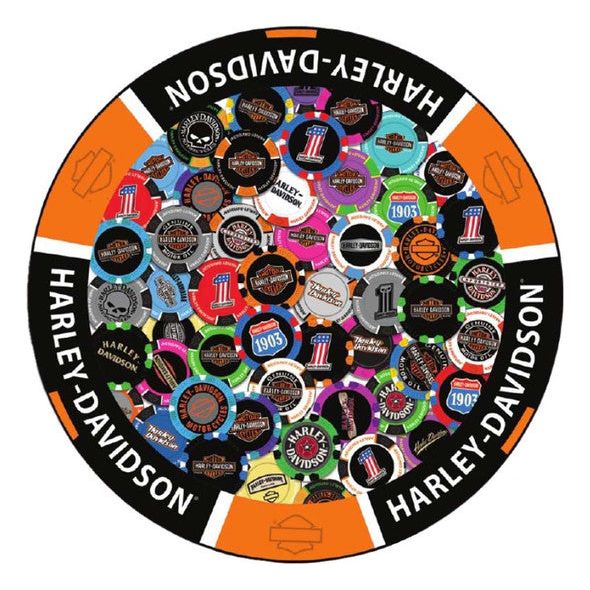 Harley-Davidson® Poker Chip Graphic Round Puzzle
