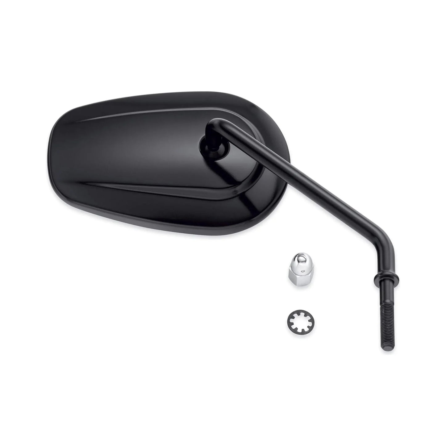 Harley-Davidson® Tapered Long Stem Black Mirror - Right Side