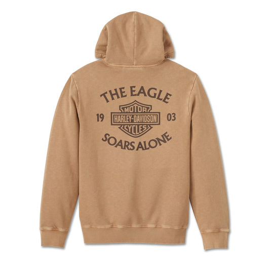Harley-Davidson® Eagle Soars Alone Slub Hoodie - Tannin