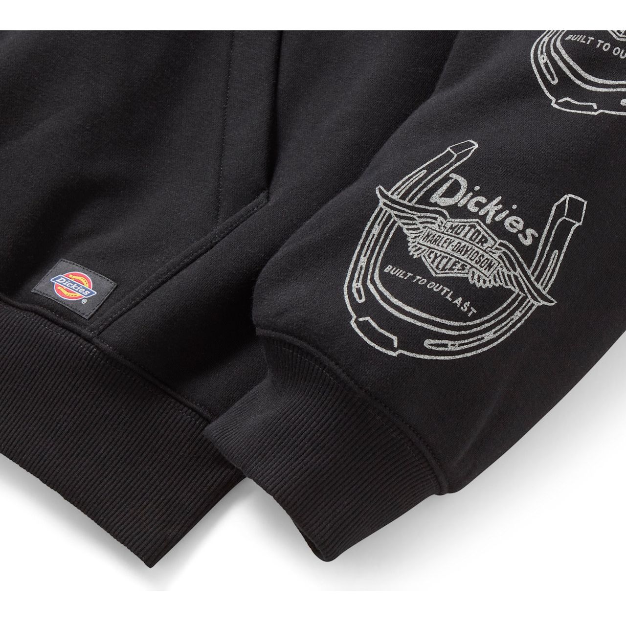 Dickies X H-D® Winged Horseshoe Oversized Pullover Hoodie - Black