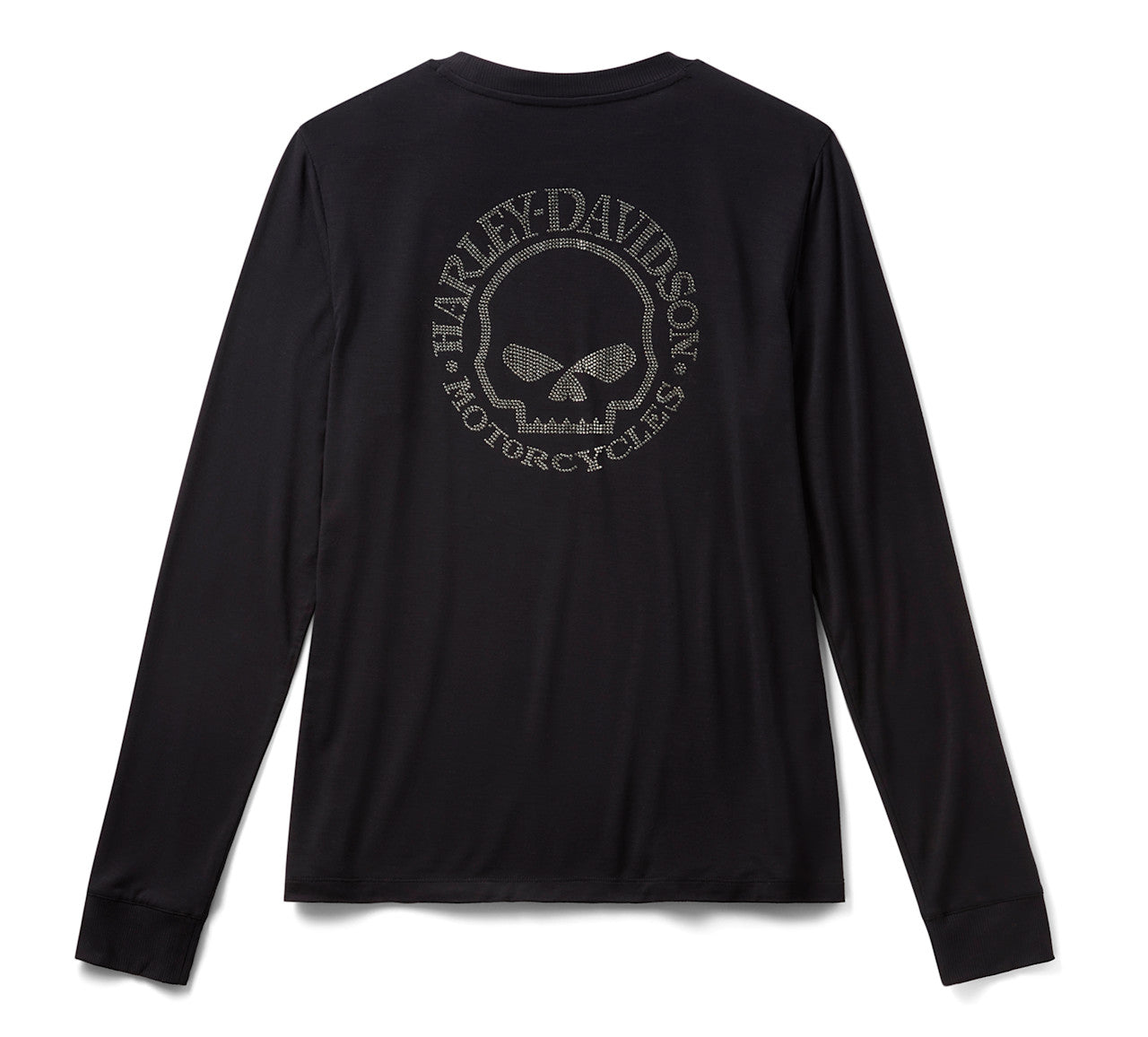 Harley-Davidson® Women's Willie G Skull Bling Long Sleeve - Harley Black