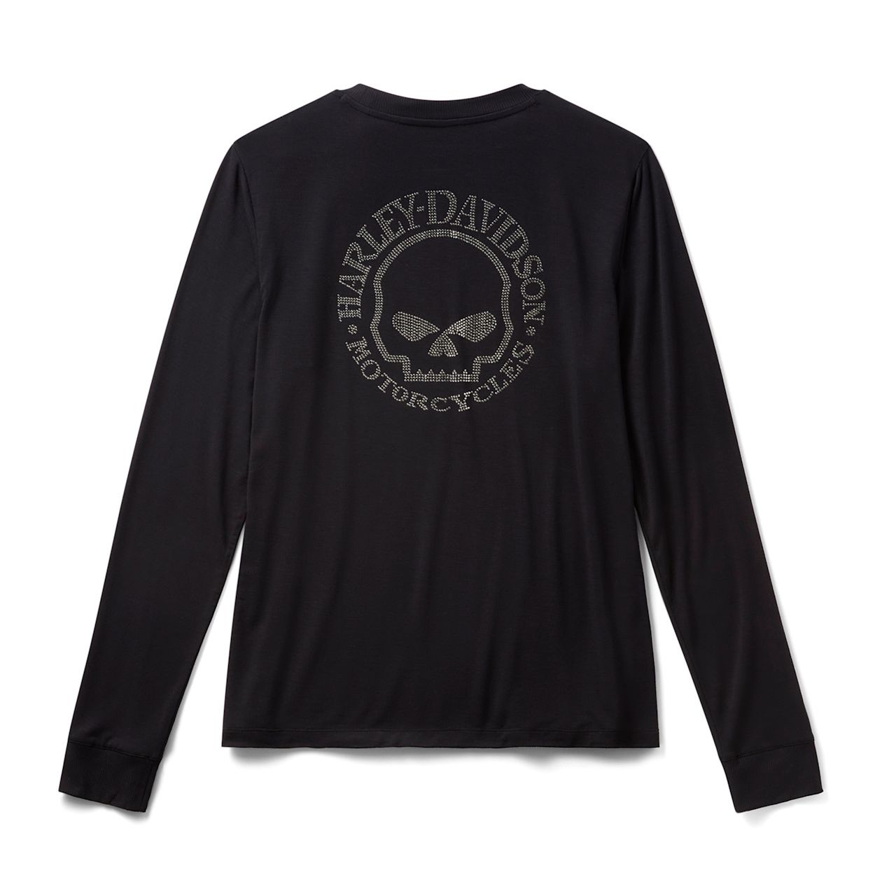 Harley-Davidson® Women's Willie G Skull Bling Long Sleeve - Harley Black