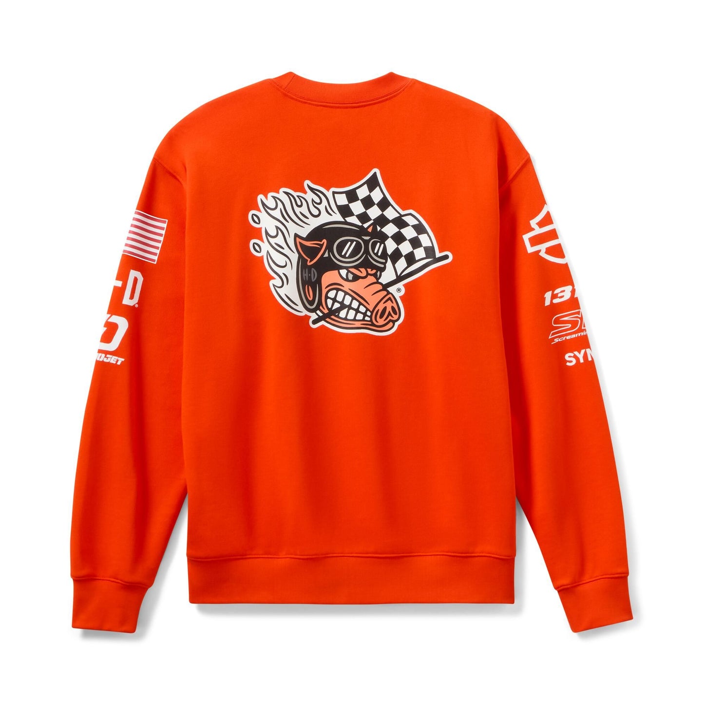 Harley-Davidson® Men's H-D Factory Racing Sweater - Racing Orange