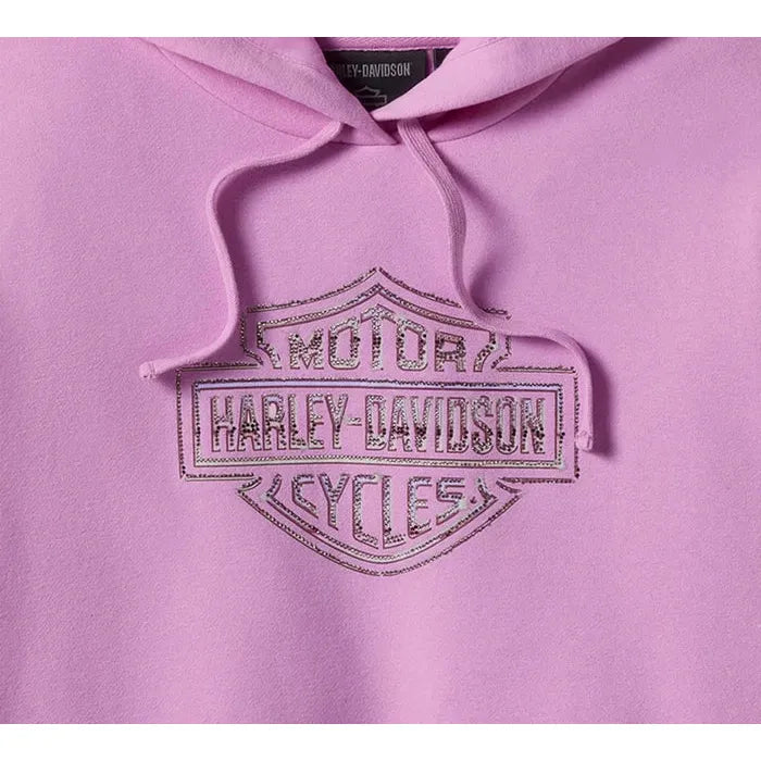 Harley-Davidson® Essential Bling Pullover Fleece Hoodie - Orchid