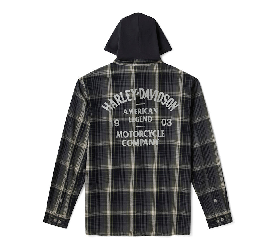 Harley-Davidson® Men's H-D American Classic Hooded Plaid Shirt