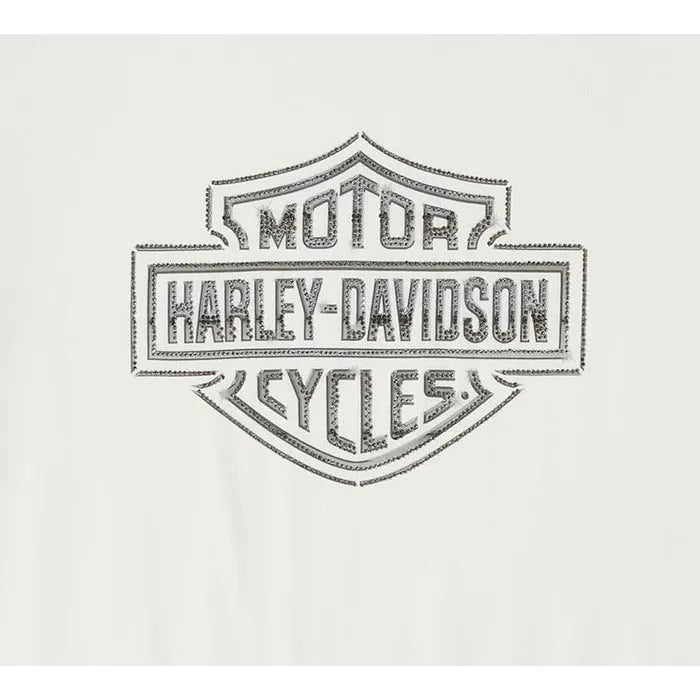 Harley-Davidson® Essential Bling Crew Neck Tee - Cloud Dancer