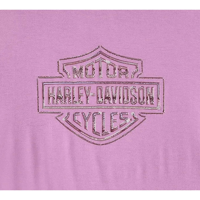 Harley-Davidson® Essential Bling Crew Neck Tee - Orchid