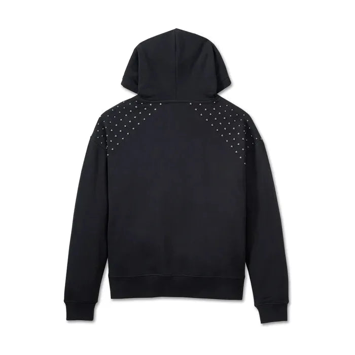 Harley-Davidson® Women's Studded Out Pull Over Hoodie - Harley Black