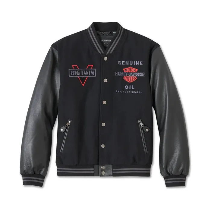 Harley-Davidson® Men's V-Twin Varsity Leather Jacket – LIND