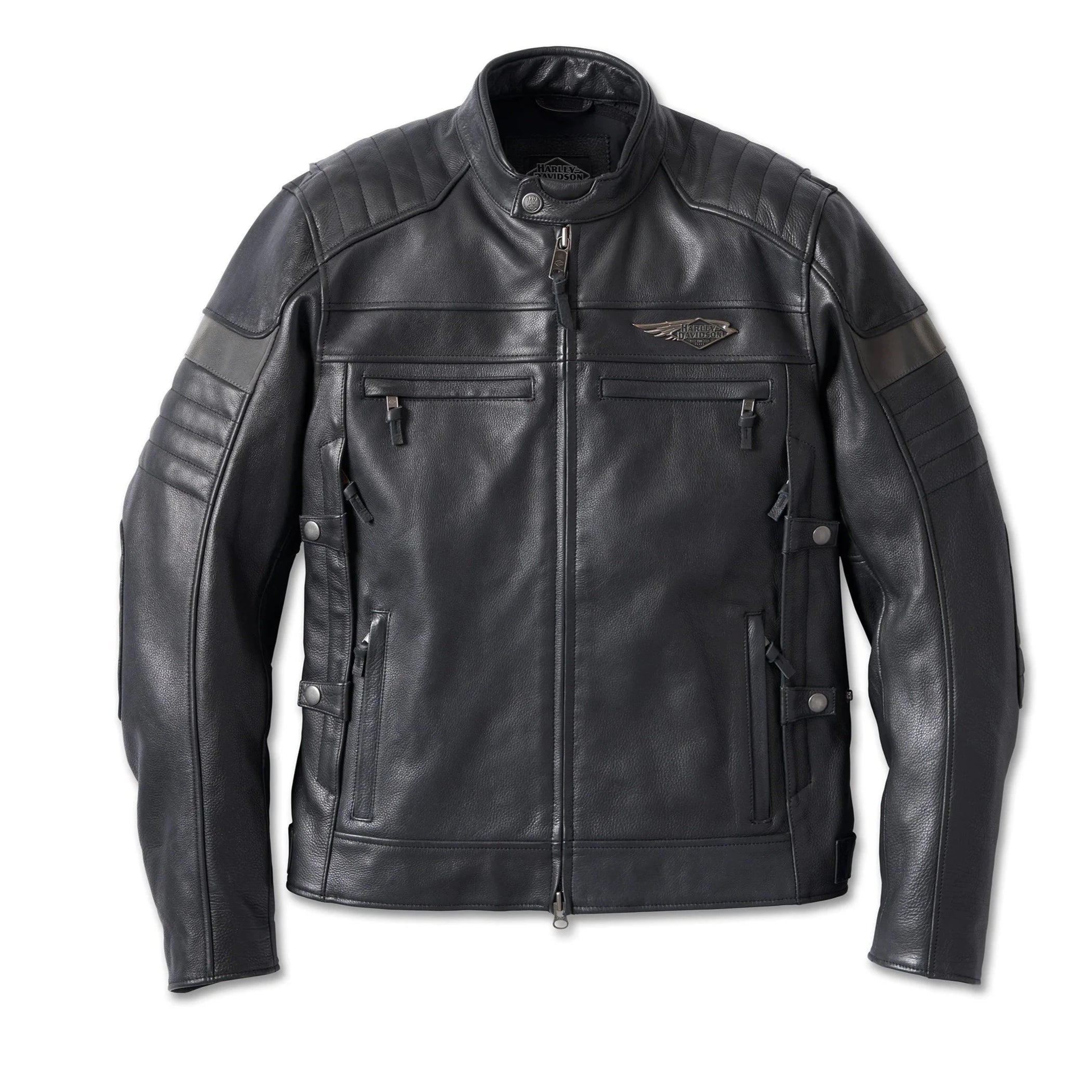Men's Gas & Oil Leather Jacket - Black Leather