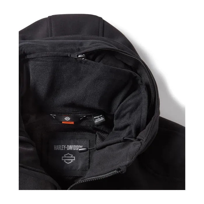 Harley-Davidson® Trenton Deflector 2.0 Hooded Riding Fleece - Harley Black