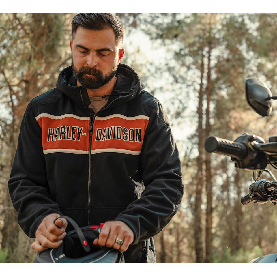 Harley-Davidson® Men's H-D Trenton Deflector 2.0 Hooded Riding Fleece