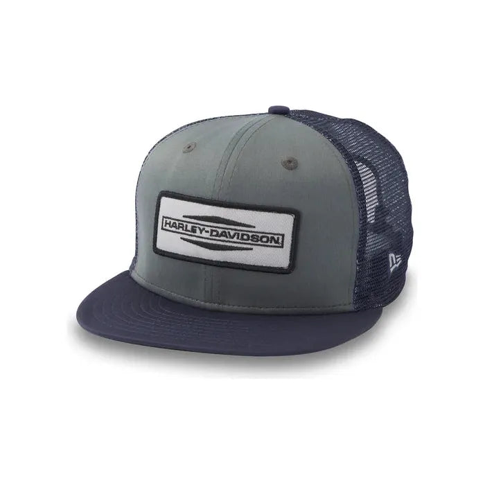 Harley-Davidson® Stacked Bar & Shield 9FIFTY Adjustable Trucker Cap - Ombre Blue