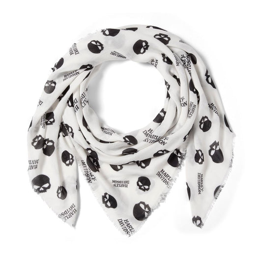 Harley-Davidson® Women's Willie G Skull Shawl-Black or White