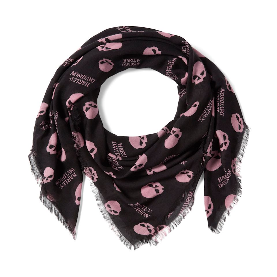 Harley-Davidson® Women's Willie G Skull Shawl - Black