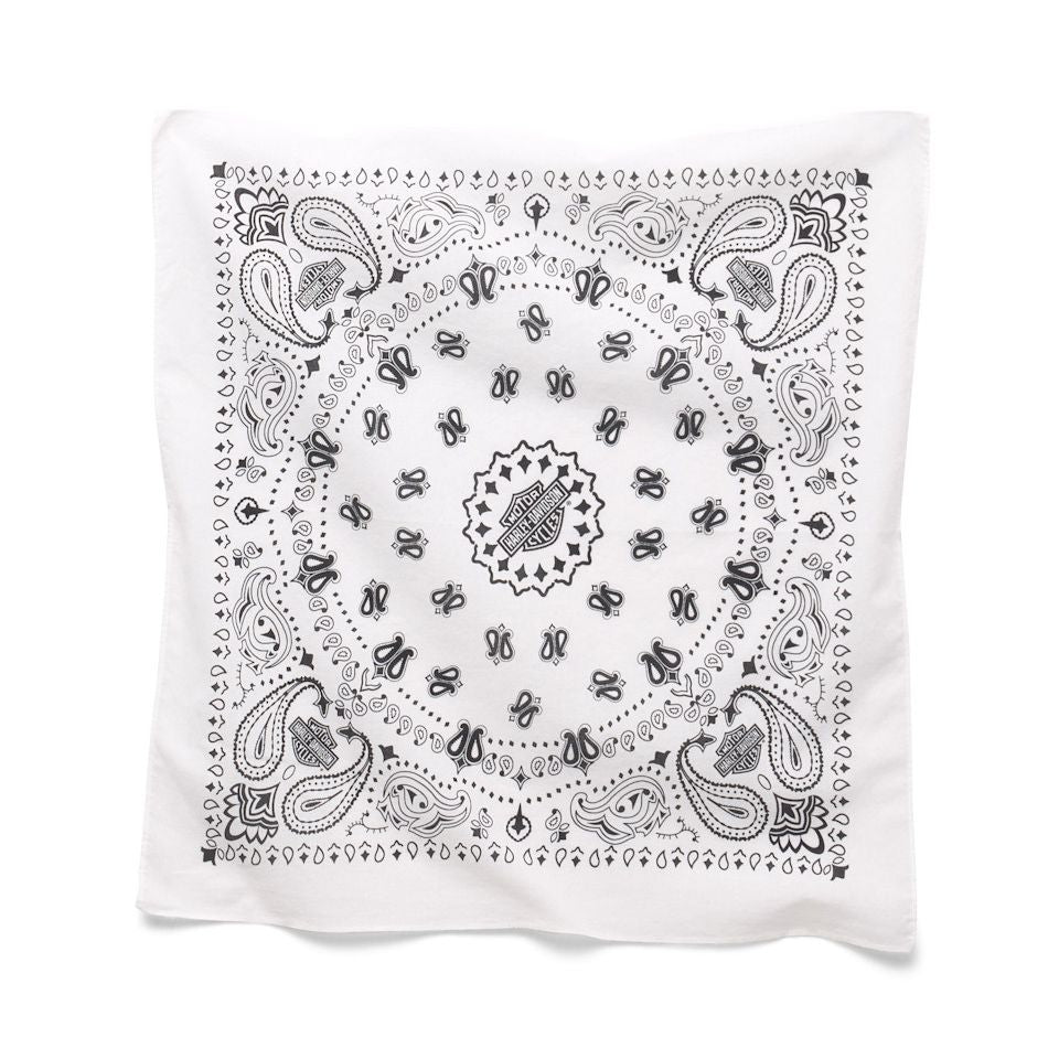 Harley-Davidson® American Heritage Oversized Bandana - Bright White