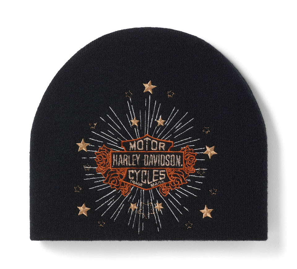 Harley-Davidson® Women's Bling Iron Rose Beanie