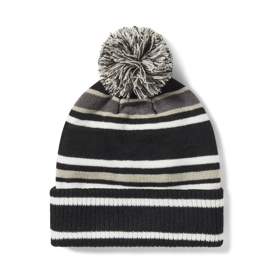 Harley-Davidson® Stripe Pom Beanie - Harley Black & Cloud Dancer