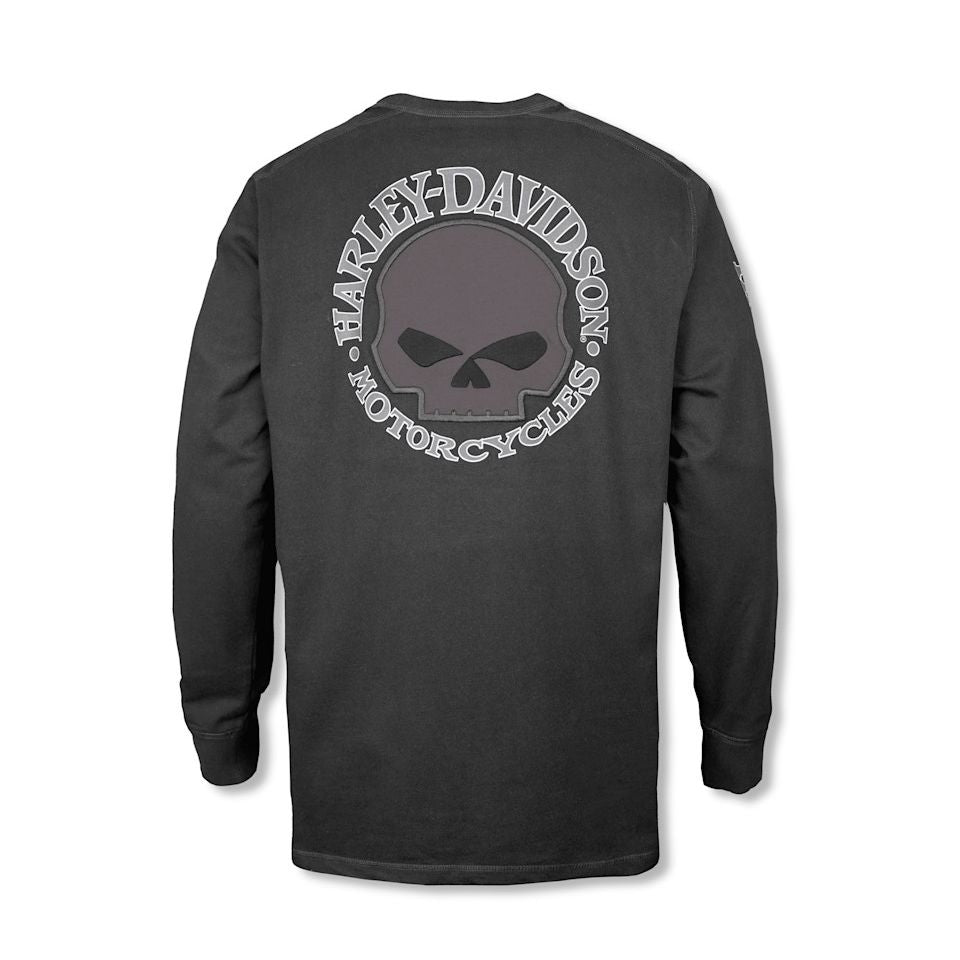 Harley-Davidson® Willie G ™ Skull Long Sleeve Tee - Harley Black