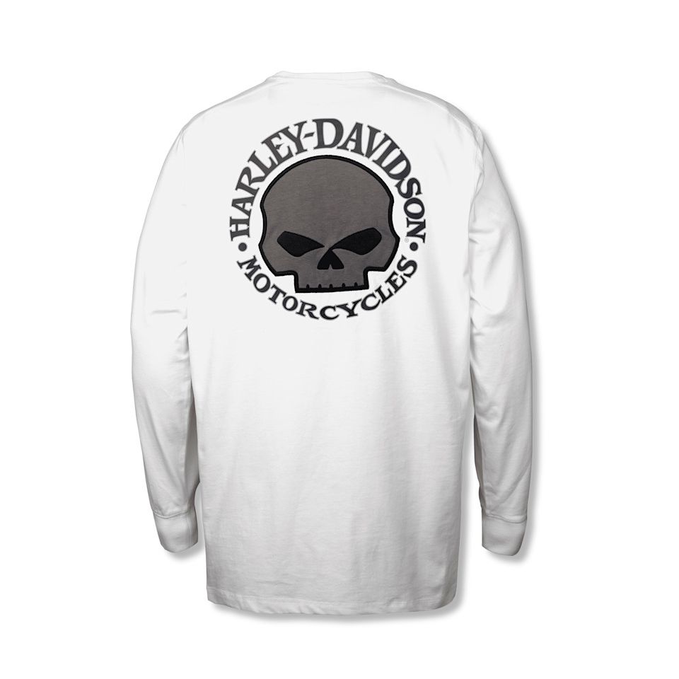 Harley-Davidson® Willie G ™ Skull Long Sleeve Tee - White