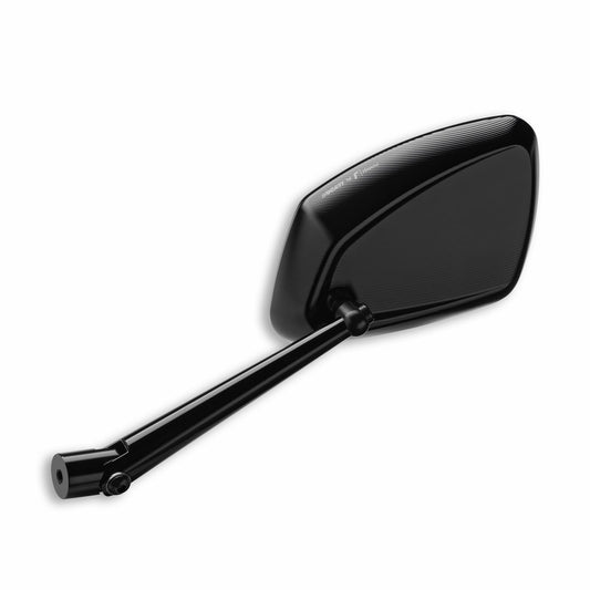 LH aluminium rear-view mirror.