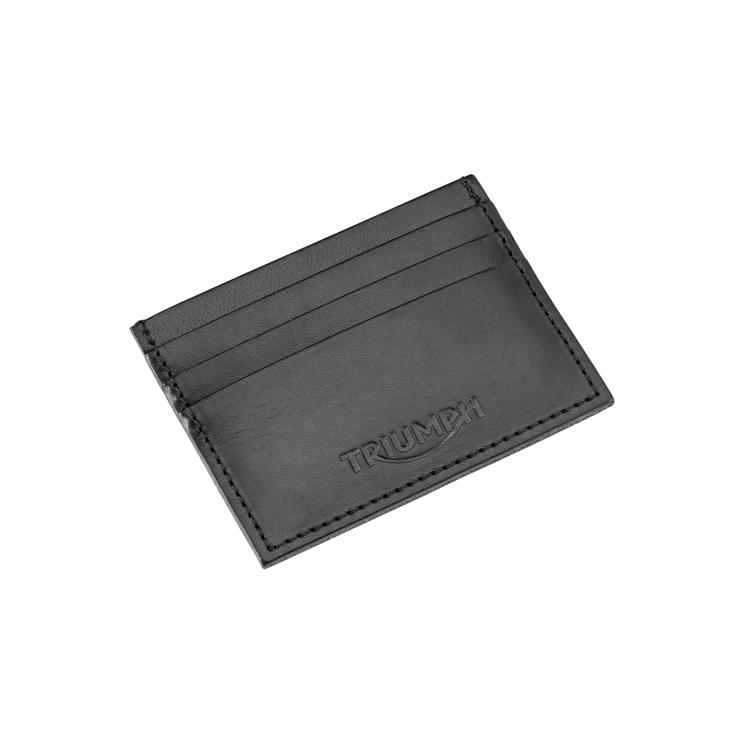 Triumph Black Leather Card Holder