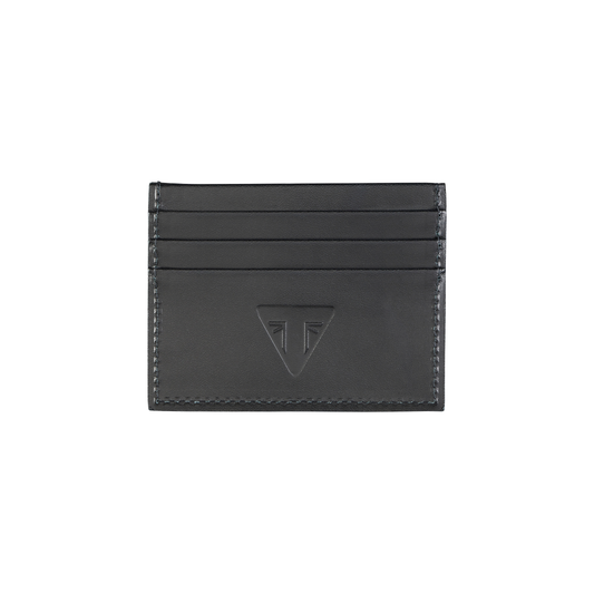 Triumph Black Leather Card Holder