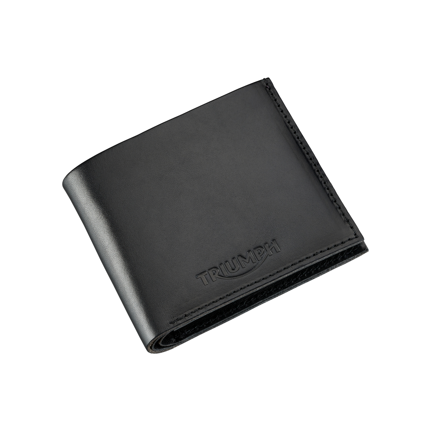Triumph Black Leather Folding Card Holder
