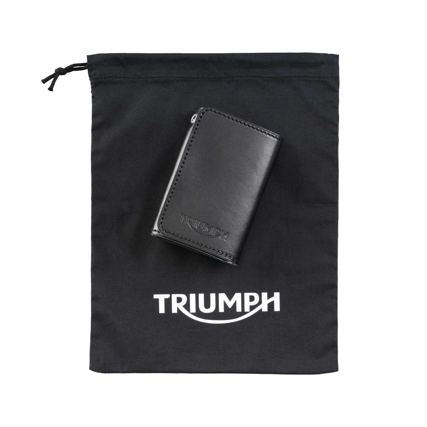 Triumph Black Leather Folding Key Holder - Premium Leather Key Organizer