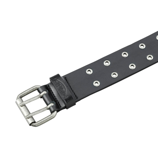 Triumph Black Leather Rivet Belt - Premium Men’s Motorcycle Belt