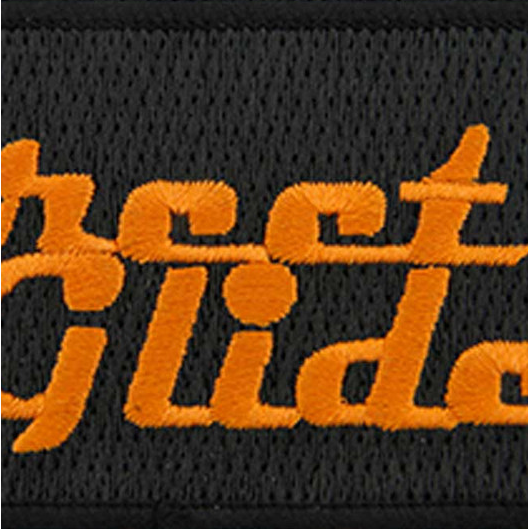 Harley-Davidson® 4 in Embroidered Street Glide Emblem Sew-On Patch - Black/Orange