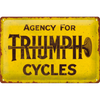 Triumph 'Agency for Cycles' Tin Sign