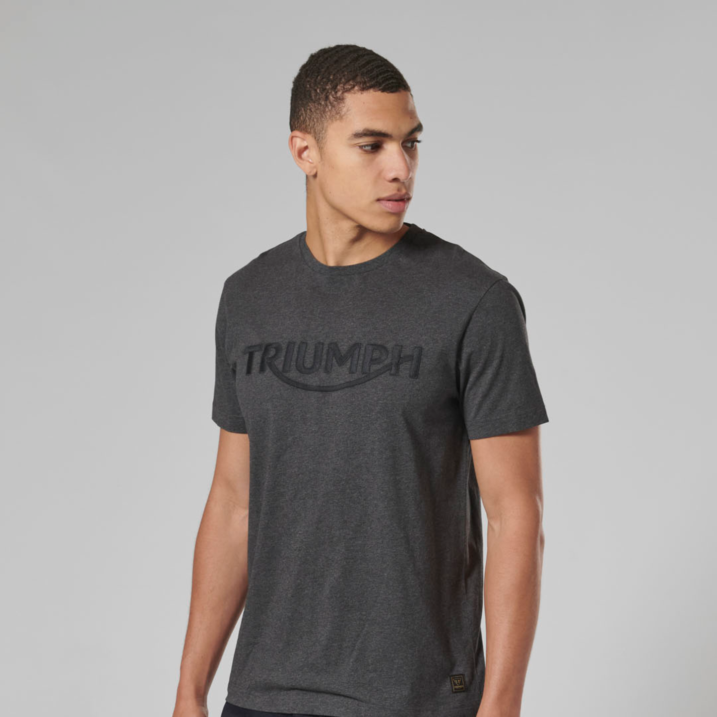 Triumph Bamburgh Embroidered Logo Tee - Black Marl