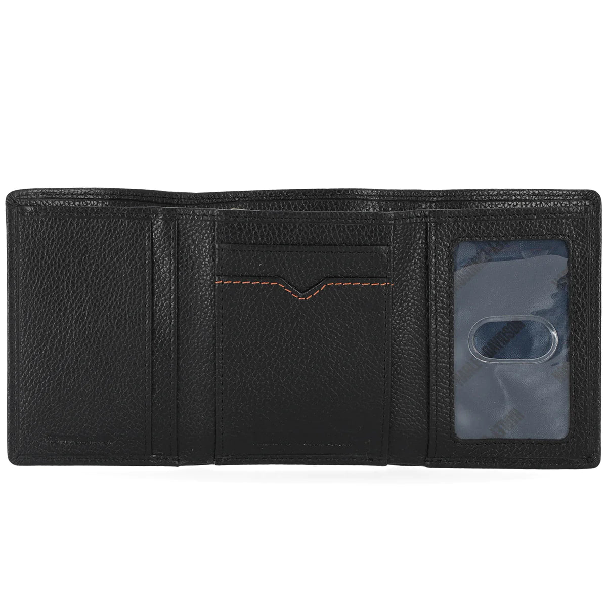 Harley-Davidson Men's Classic Bar & Shield Logo Genuine Pebble Leather Tri-Fold Wallet