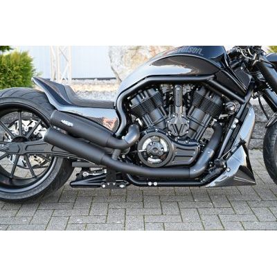 Exhaust System V-Rod "High Exit" Stainless Steel Black Matt NLC