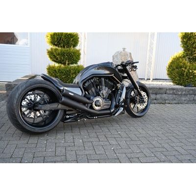 Exhaust System V-Rod "High Exit" Stainless Steel Black Matt NLC