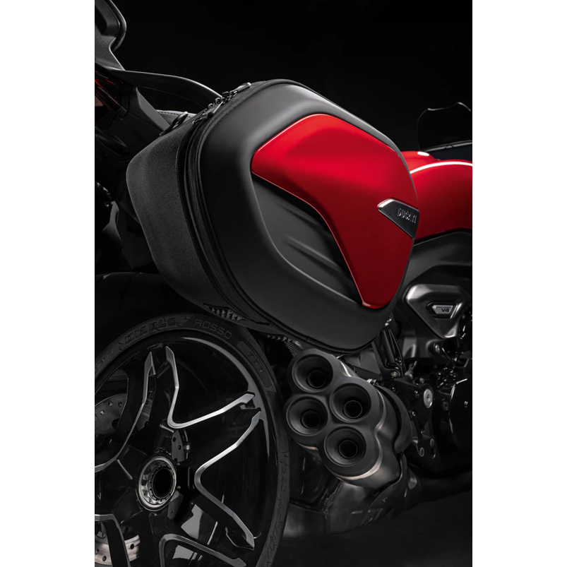 Ducati Semi-Rigid Pannier Side Covers for XDiavel V4 - Black Lava