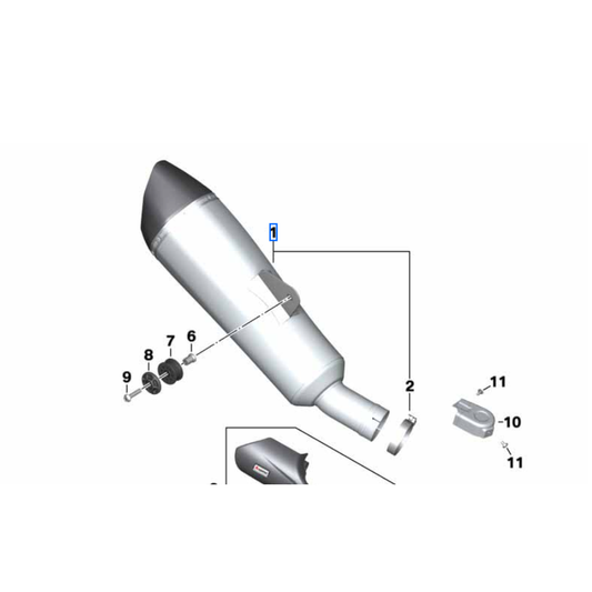 R1250/1200 RS/R AKRAPOVIC REAR EXHAUST