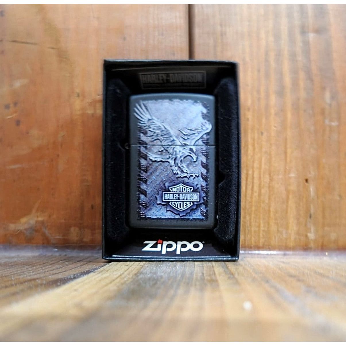 Harley-Davidson® Black Zippo Lighter With Soaring Eagle & B&S Logo