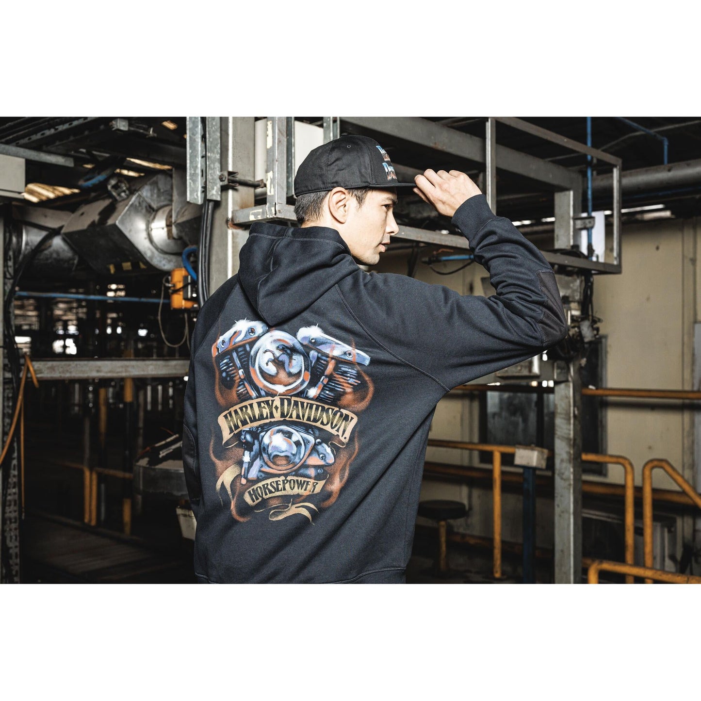 Harley-Davidson® Loaded with Horsepower Raglan Hoodie - Harley Black