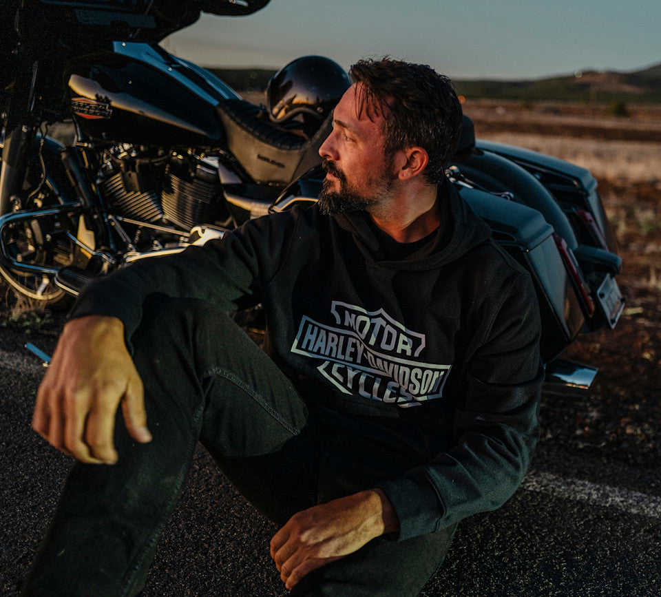 Harley Davidson® Men's H-D Standard Bar & Shield Pullover Hoodie - Harley Black